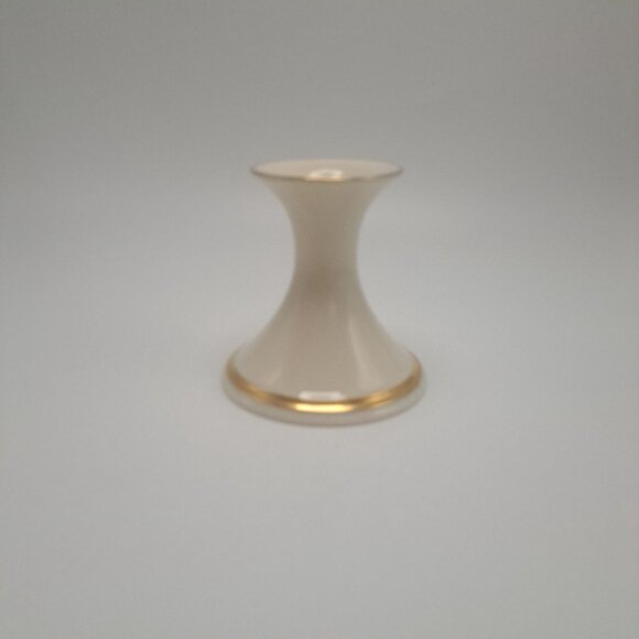 Lenox Eternal Fine China Taper Candle Holder Gold Trim - Picture 4 of 11